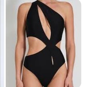 Black cutout swim wear